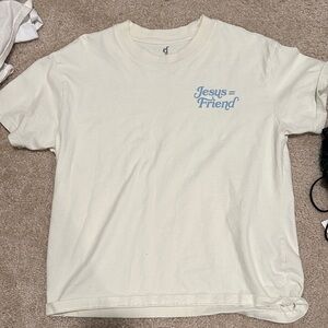 Jesus = Friend Cream Graphic Tee - Unbranded
